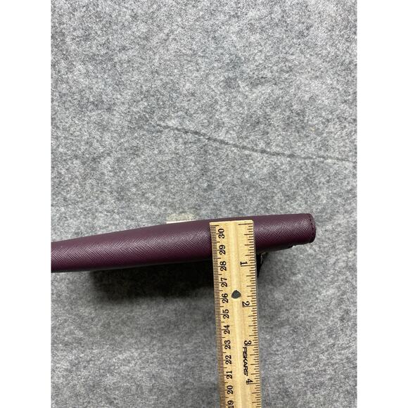 Kate Spade New York Wallet Womens Burgundy Saffiano Continental Zip Pocket - Picture 11 of 13